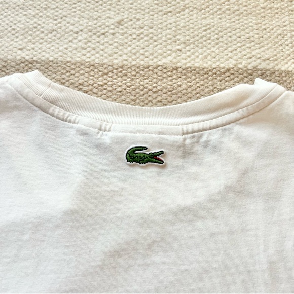 Lacoste White T-Shirt with Logo - Picture 7 of 8